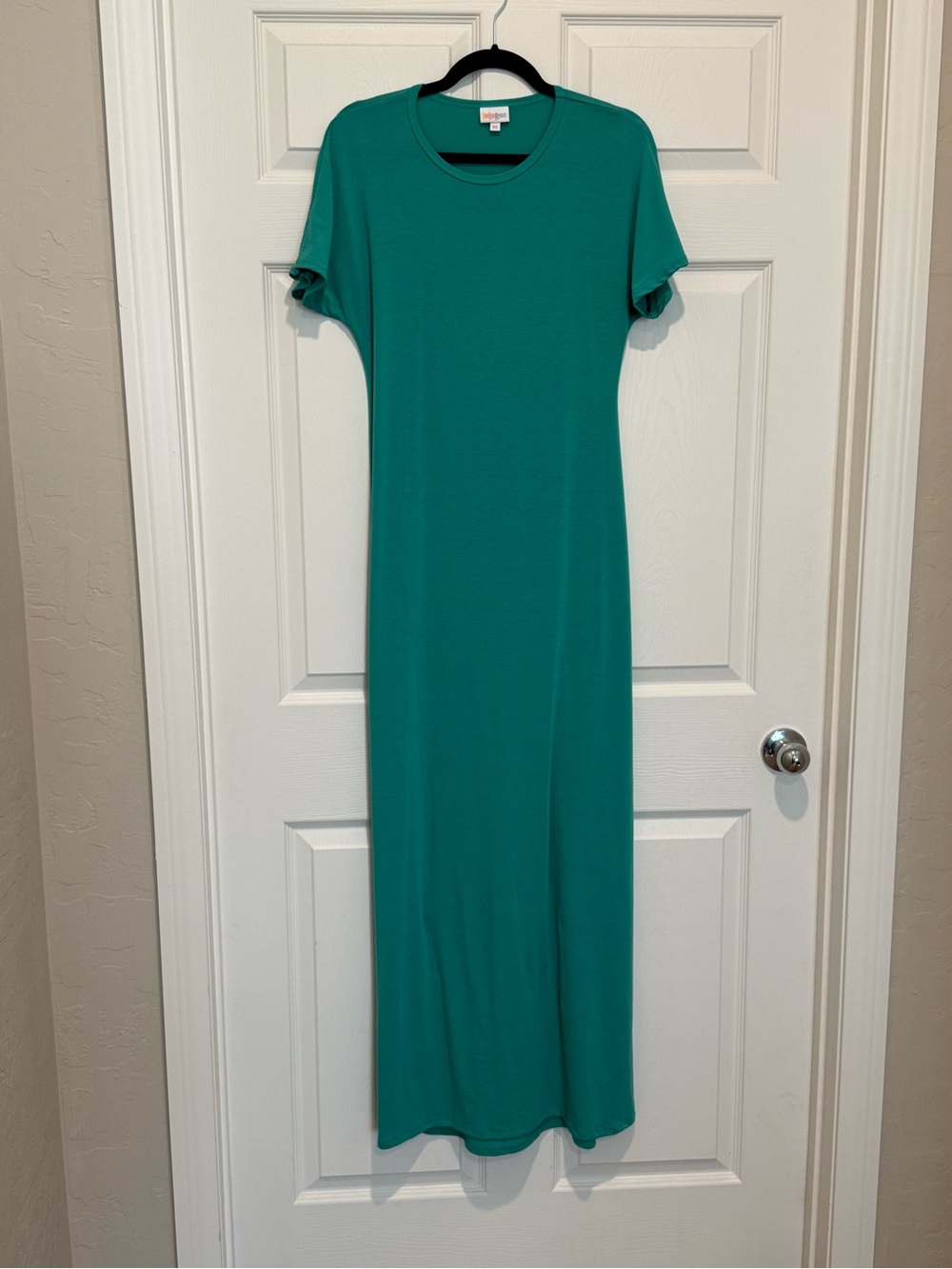 LuLaRoe Maria Green Short-Sleeve Maxi Dress